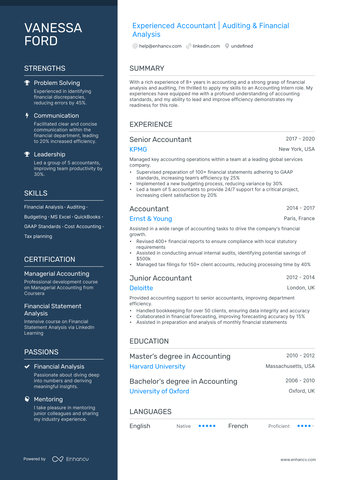 Accounting Resume: A Comprehensive Guide to Writing a Winning CV Gallery 1