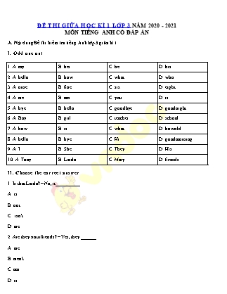 English Midterm Exam Grade 3 Term 1: What to Expect Gallery 1