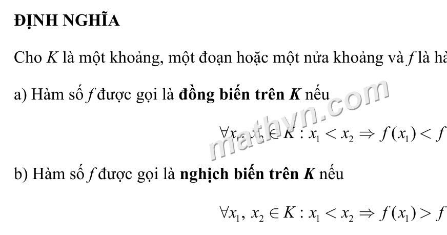 Hàm số đồng biến nghịch biến lớp 11 Gallery 1
