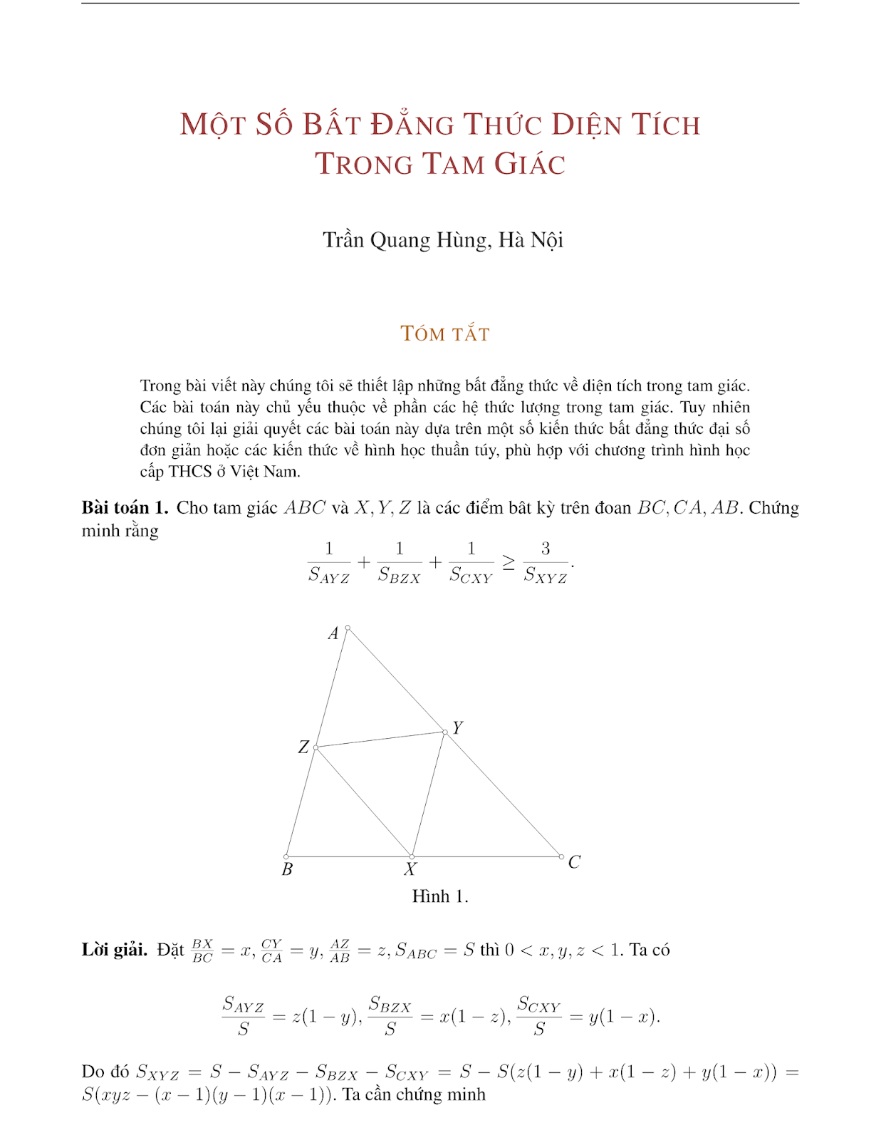 Bất Đẳng Thức Trong Tam Giác Gallery 1