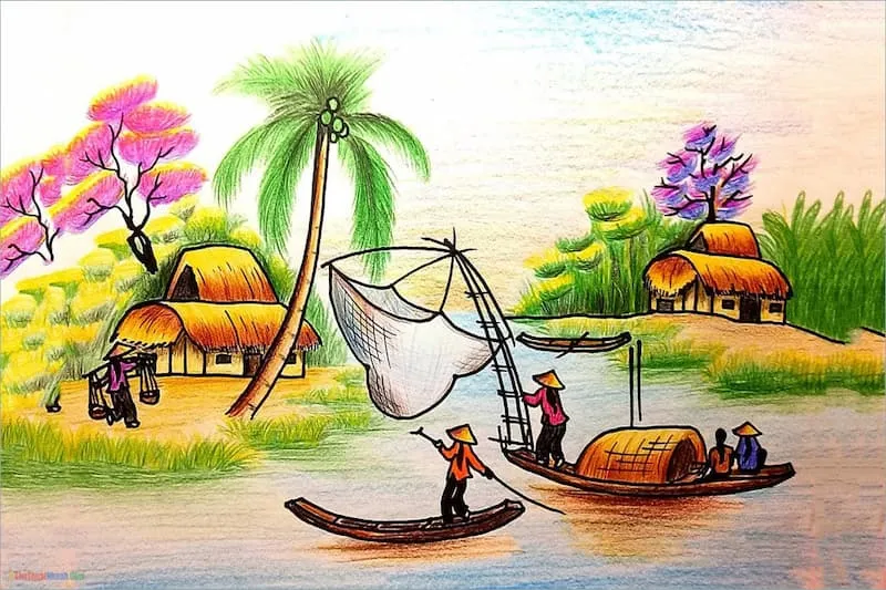 Tranh Vẽ Cảnh Thiên Nhiên: Nguồn Cảm Hứng Vô Tận Từ Thiên Nhiên Gallery 1
