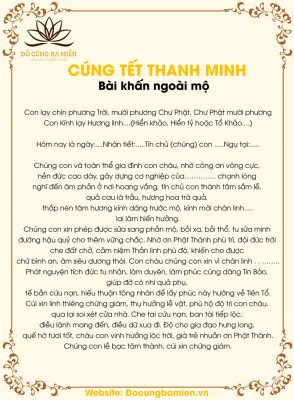 Khấn Thanh Minh Ngoài Mộ: Lời Khấn Và Cách Thực Hiện