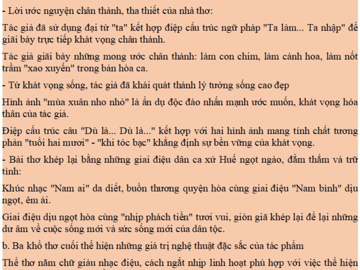 Cảm nhận 3 khổ thơ cuối bài Mùa xuân nho nhỏ Gallery 1
