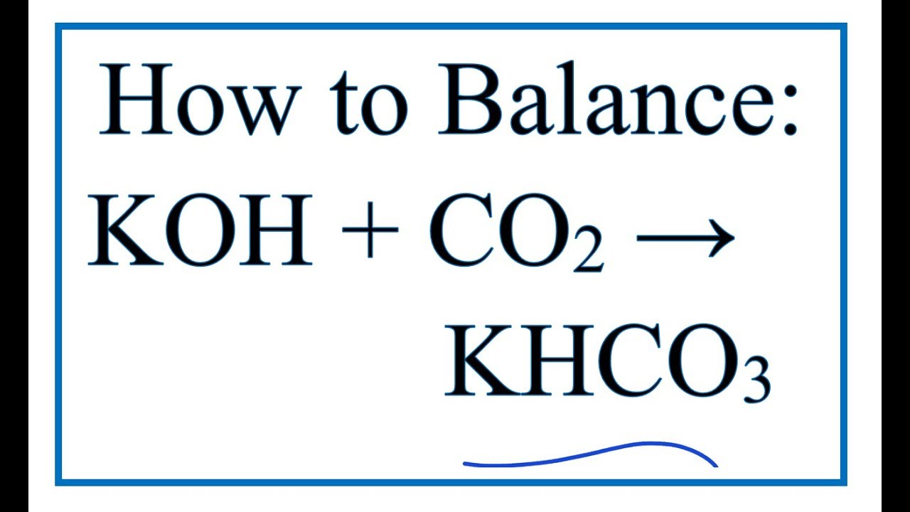 Phản ứng giữa KHCO3 và KOH