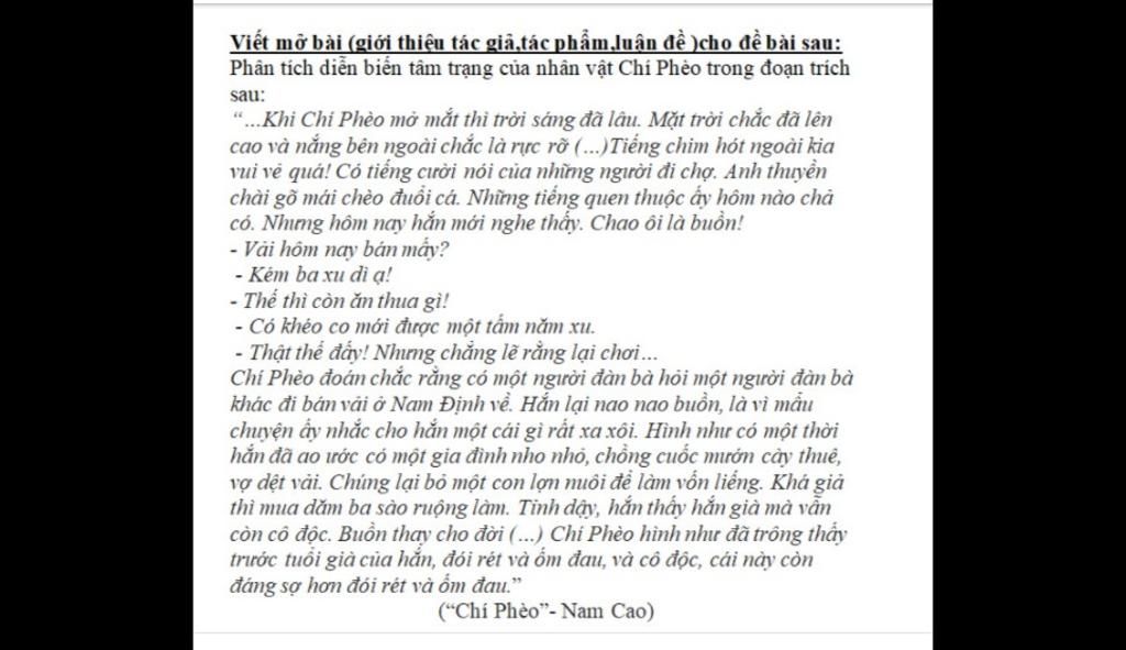 Khi Chí Phèo Mở Mắt Thì Trời Đã Sáng Lâu
