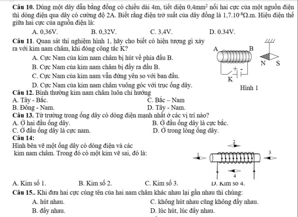 Khi đặt la bàn tại một vị trí trên mặt đất kim la bàn định hướng như thế nào
