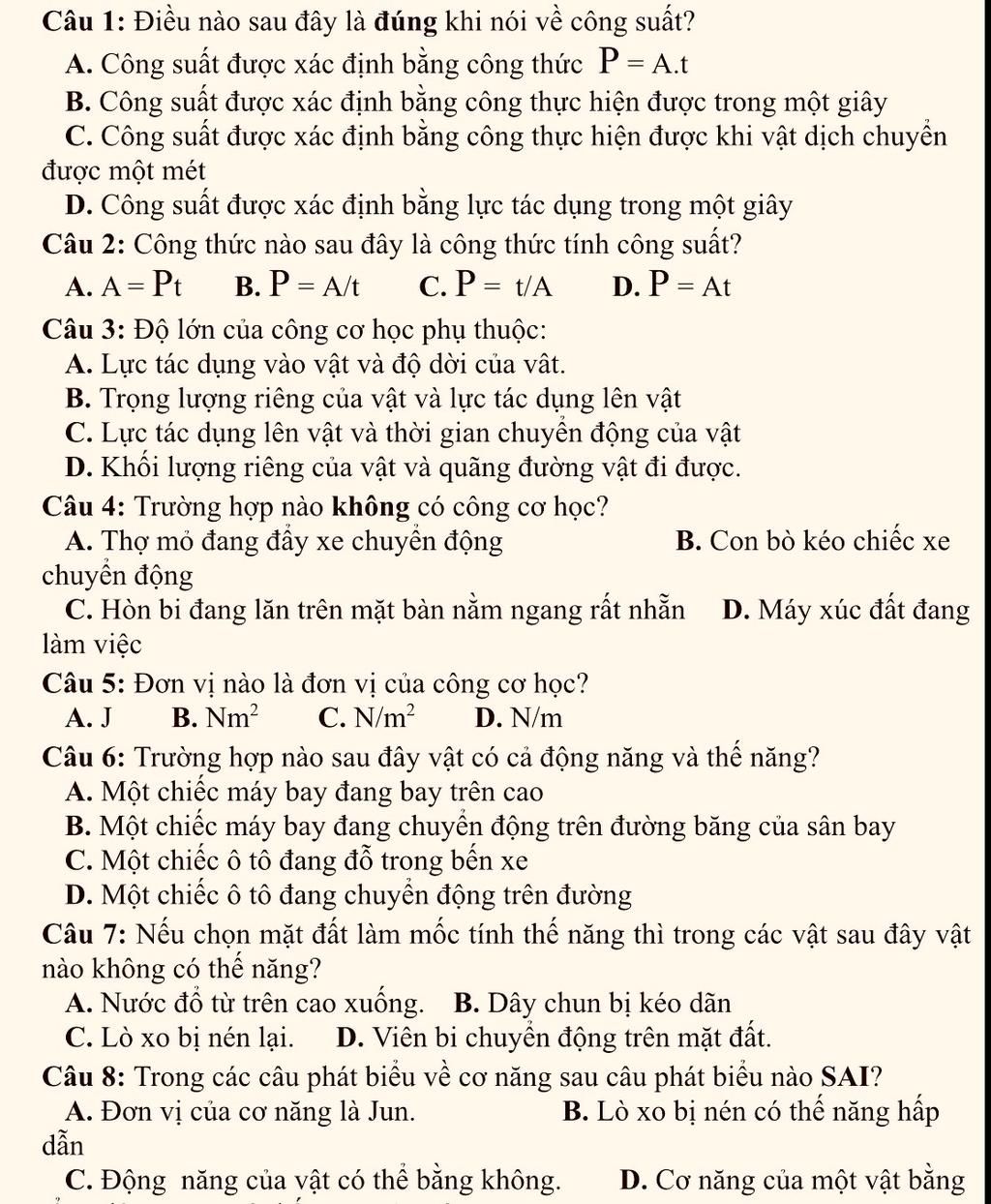 Phát biểu nào sau đây là đúng khi nói về động năng của vật?