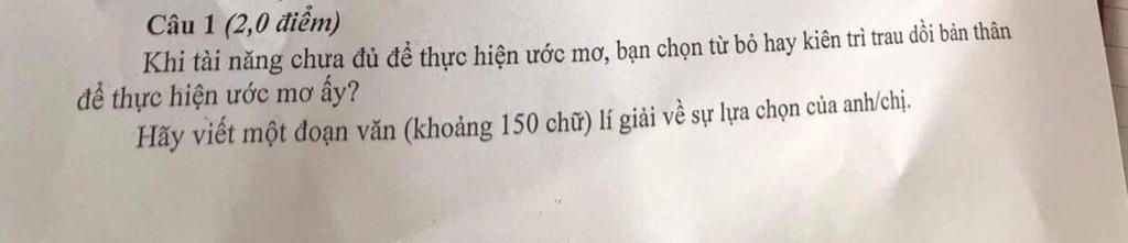 Khi Tài Năng Chưa Đủ Để Thực Hiện Ước Mơ: Bạn Chọn Từ Bỏ Hay Kiên Trì Trau Dồi Bản Thân?