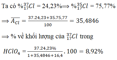 Khối lượng nguyên tử trung bình