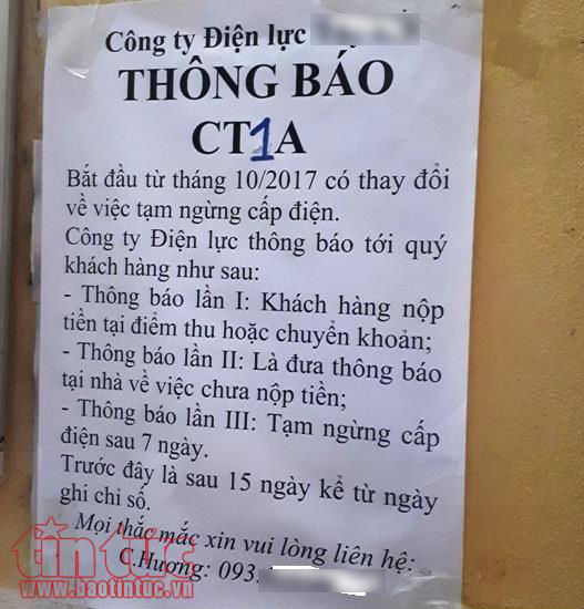 Không đóng tiền điện bao lâu thì bị cắt điện?