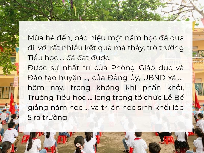 Tả lễ tổng kết năm học lớp 5 ngắn gọn Gallery 1
