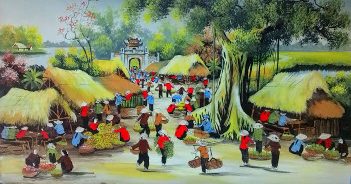 Tả phiên chợ quê em lớp 6 Gallery 1