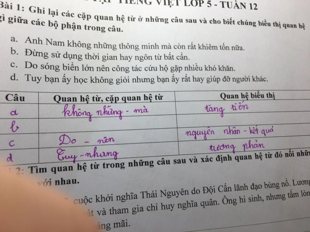 Không những mà còn là quan hệ gì?