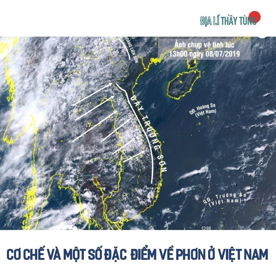 Khu vực chịu ảnh hưởng mạnh nhất của gió phơn Tây Nam