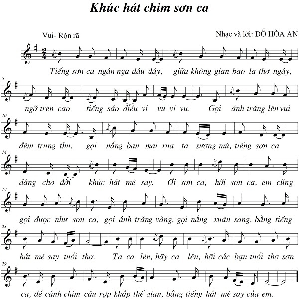 Khúc Hát Chim Sơn Ca