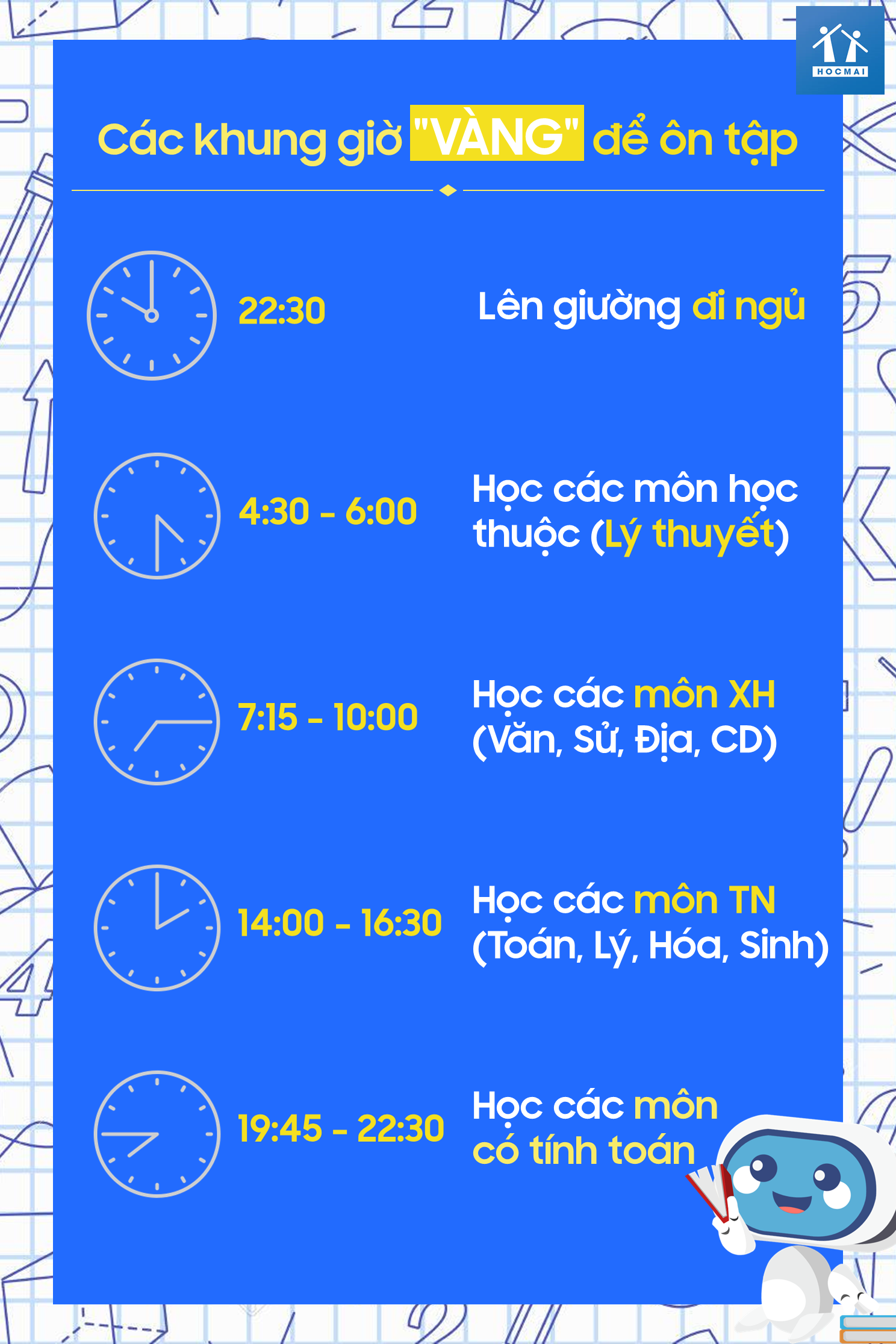 Khung Giờ Học Bài Hiệu Quả Nhất