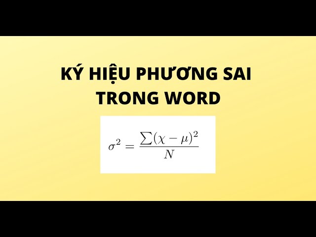 Kí hiệu phương sai là gì? Gallery 2