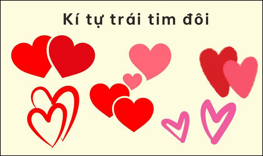 Kí tự 2 trái tim chồng lên nhau ❤️‍❤️ Gallery 2