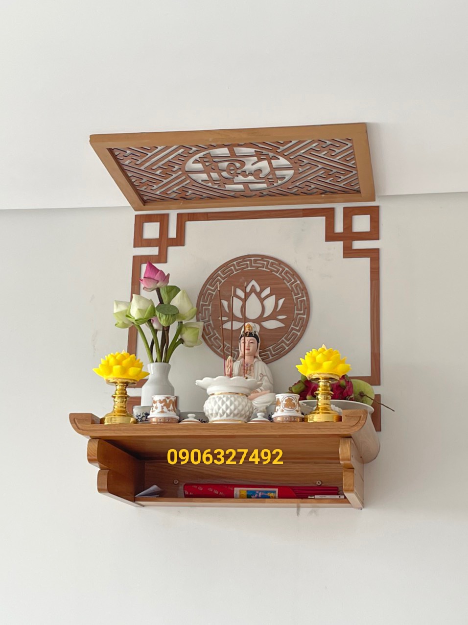 Kích thước bàn thờ Phật Bà Quan Âm chuẩn phong thủy
