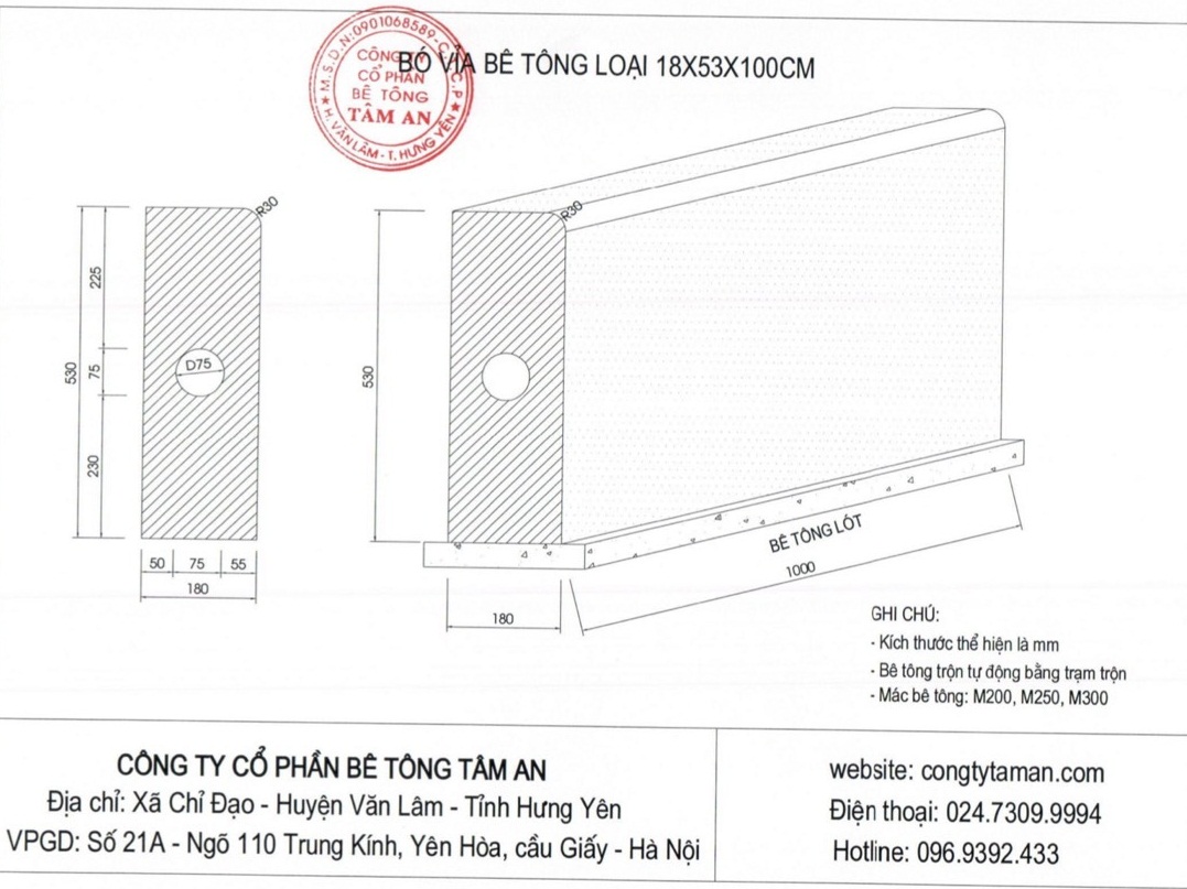 Kích thước bó vỉa Gallery 2