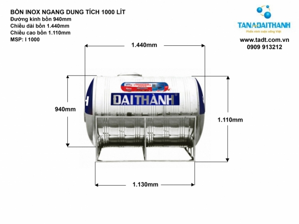 Kích thước bồn nước