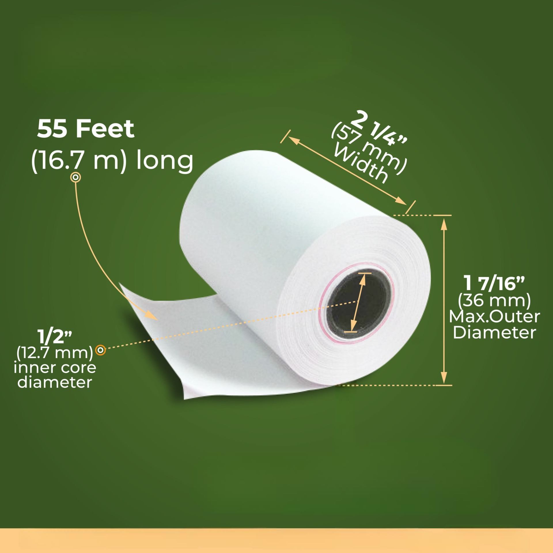Kích thước cuộn giấy vệ sinh