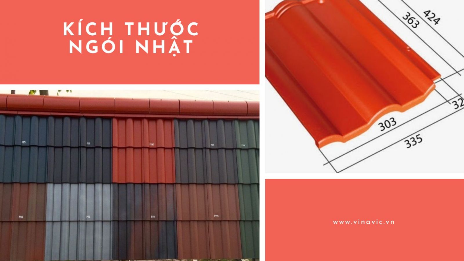 Kích thước ngói nhật