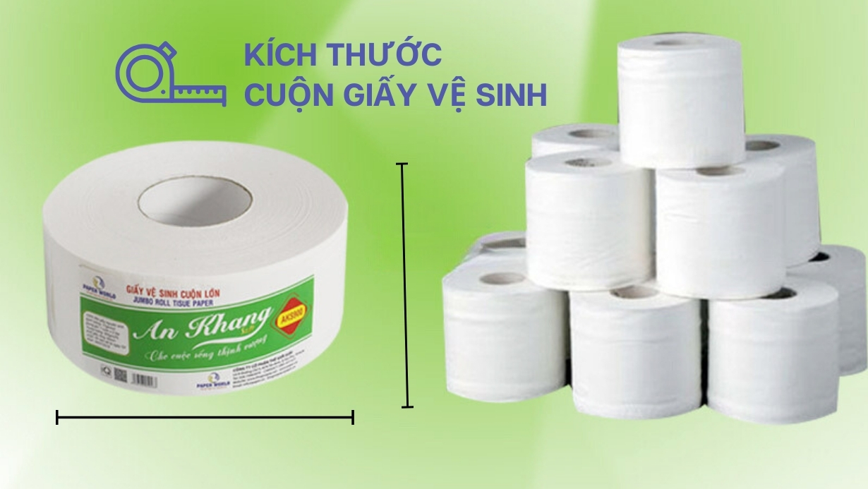 Kích thước cuộn giấy vệ sinh Gallery 1