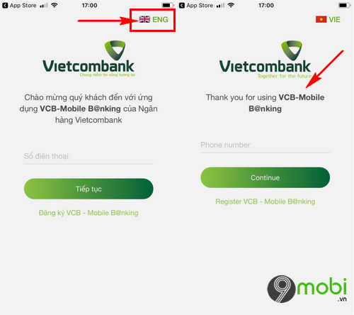 Cài đặt tiếng Việt cho Vietcombank Gallery 1