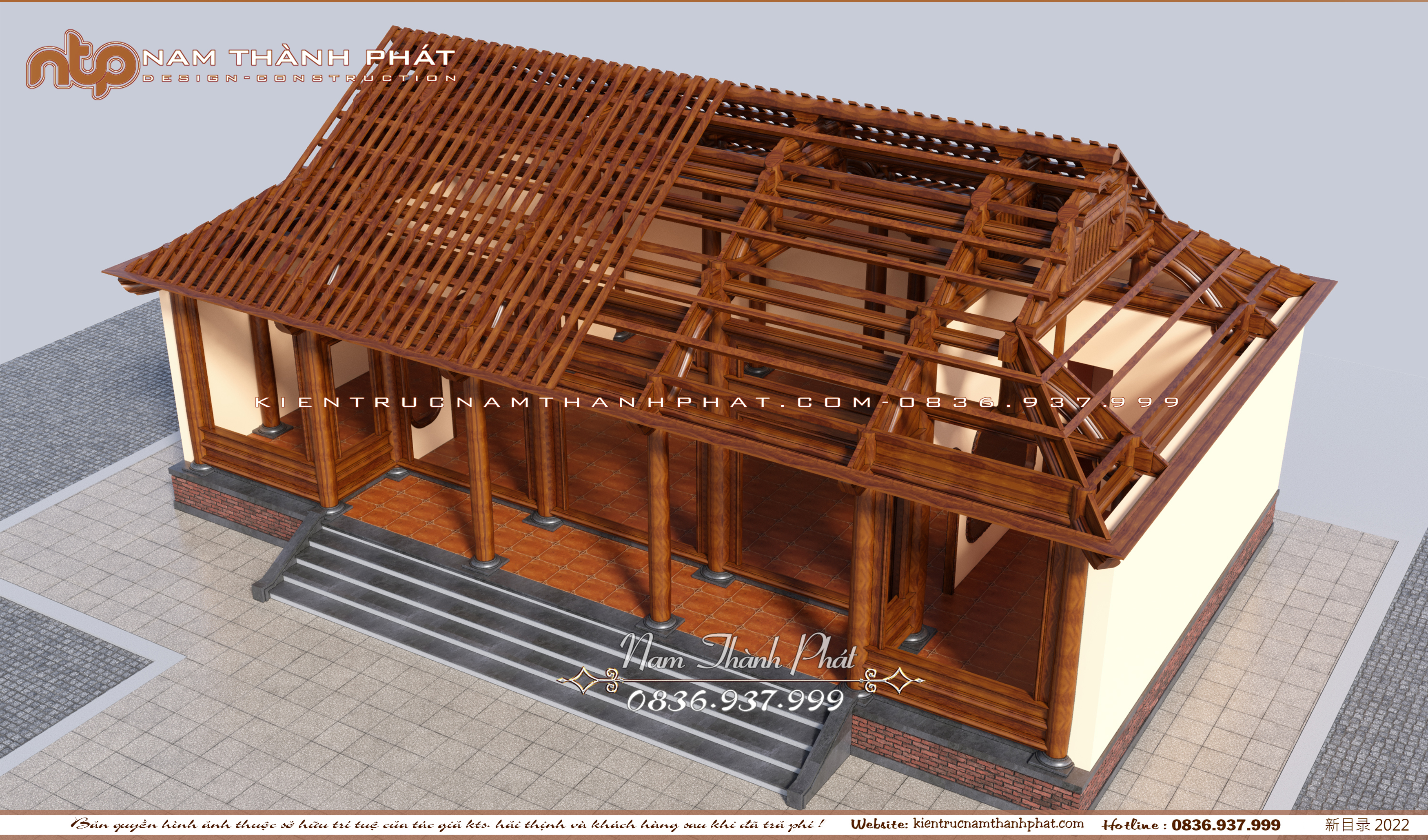 Nhà gỗ 3 gian 2 chái: Kiến trúc truyền thống Việt Nam Gallery 1