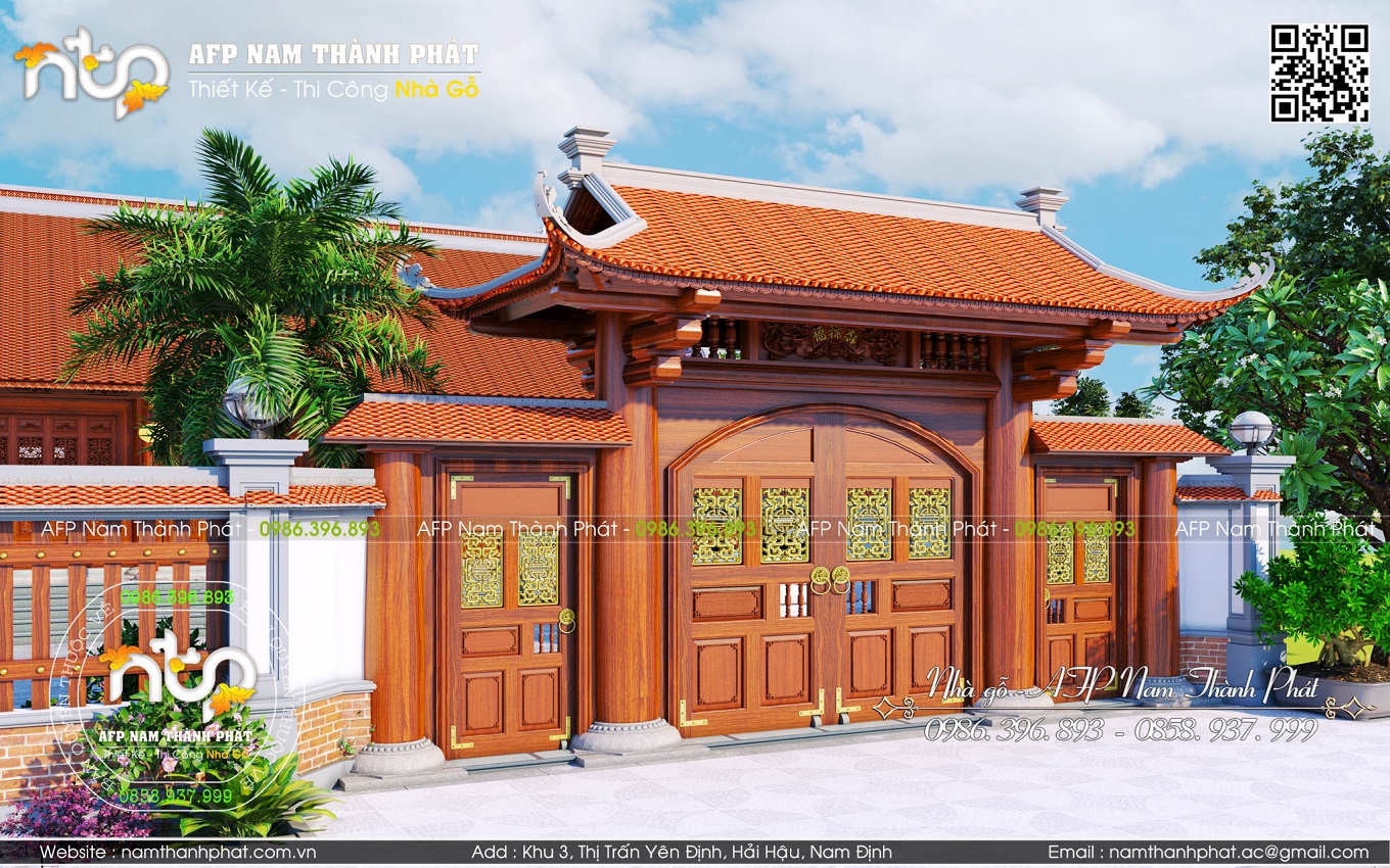 Cổng Nhà Gỗ Đẹp - Sang Trọng Và Bền Vững Gallery 2