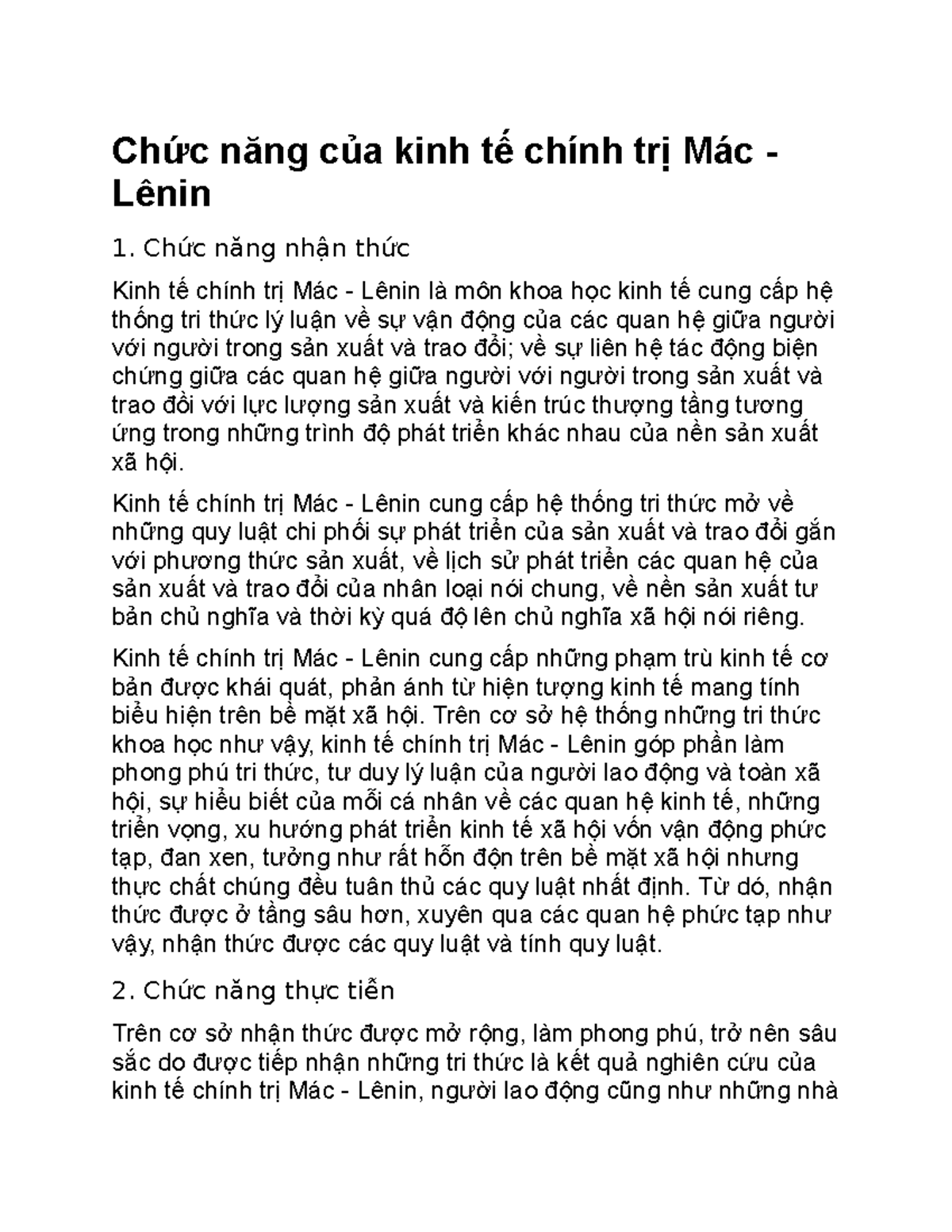 Kinh tế chính trị Mác - Lê-nin có mấy chức năng? Gallery 2