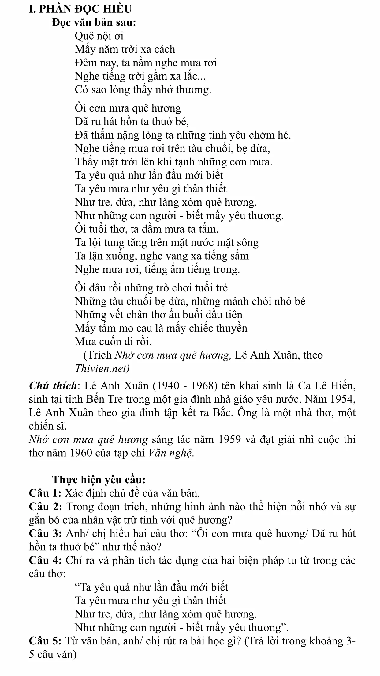 Nhớ Cơn Mưa Quê Hương Gallery 2