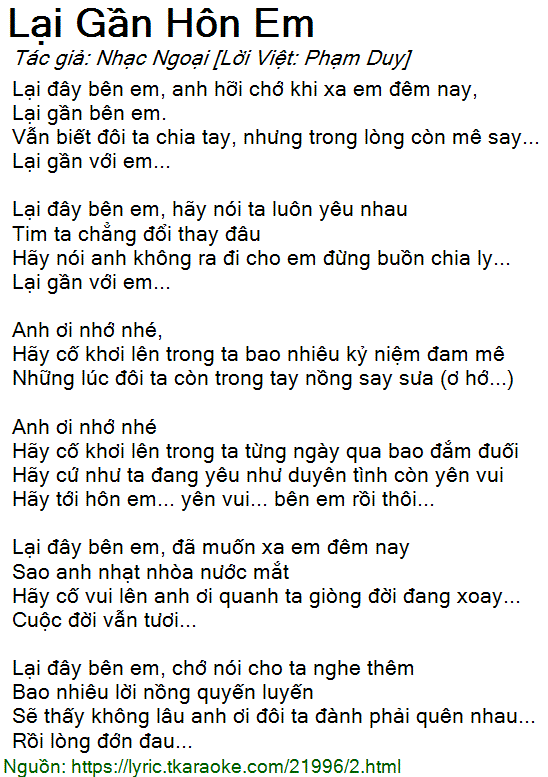Lại Gần Hôn Em