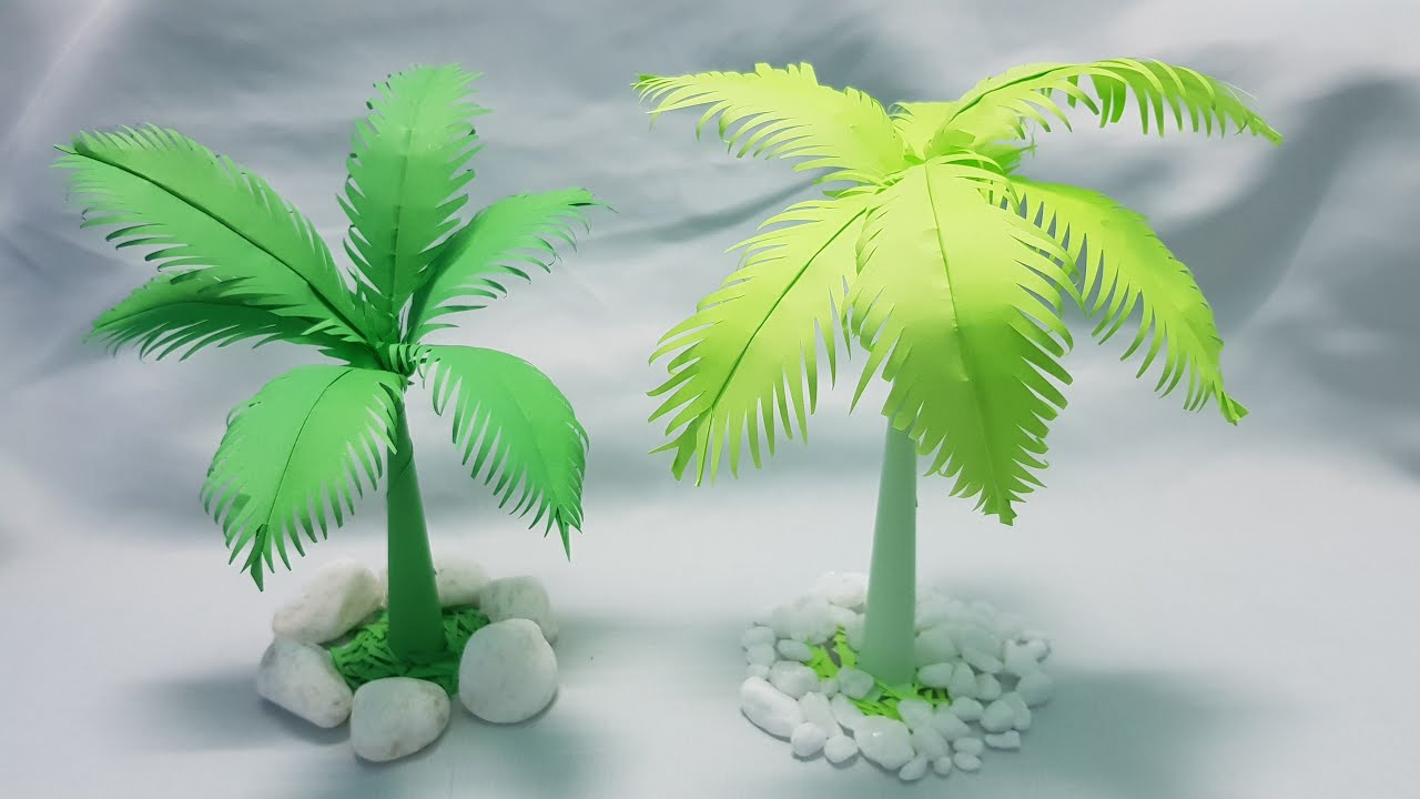 Làm cây dừa bằng xốp