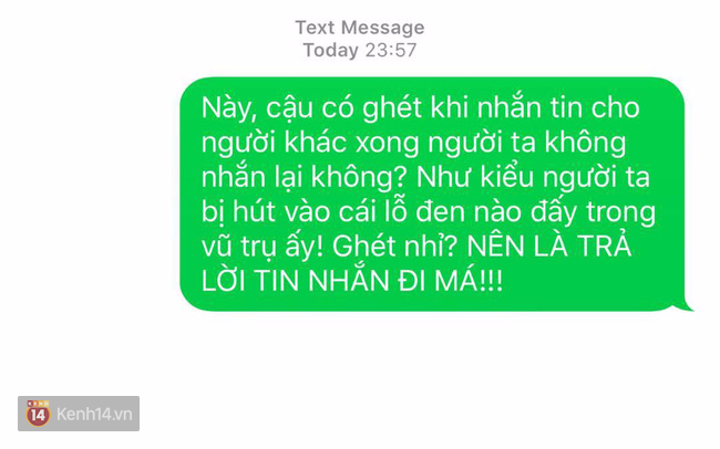 Ghét nhất là nhắn tin không trả lời