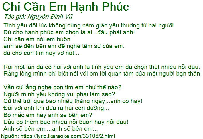Chỉ cần em hạnh phúc Gallery 1