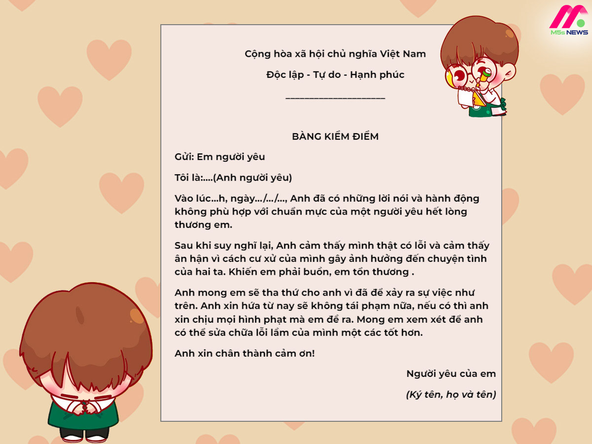 Viết Mess Dài Xin Lỗi Người Yêu Gallery 1