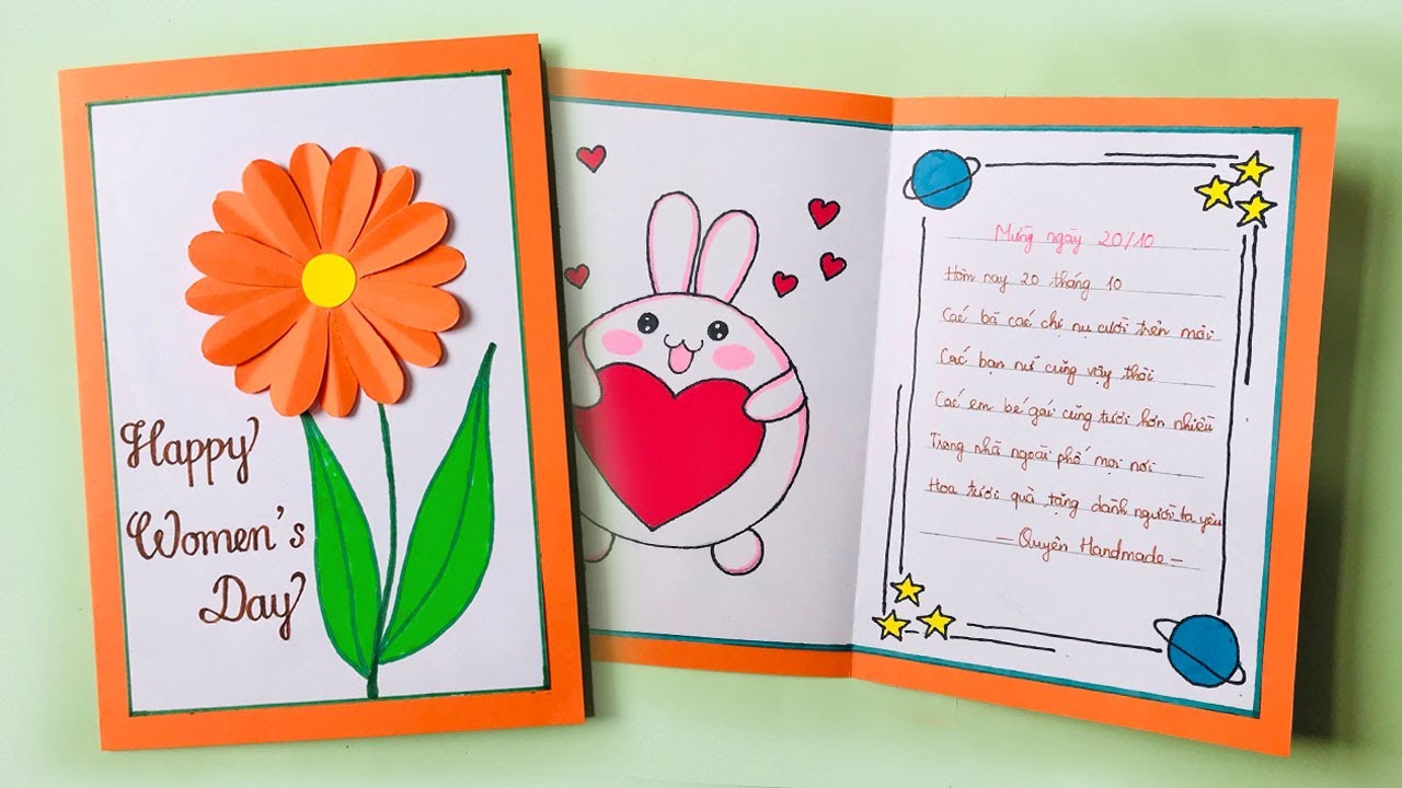 Làm Thiệp 20/10 Sáng Tạo: Ý tưởng độc đáo dành tặng mẹ, bà và người phụ nữ yêu thương