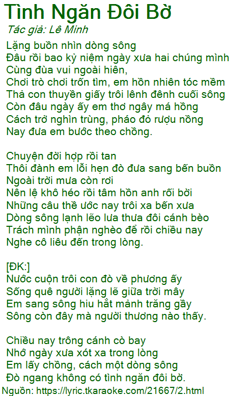 Lặng buồn nhìn dòng sông