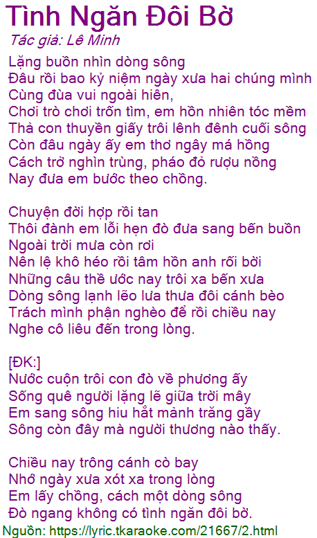 Lặng buồn nhìn dòng sông đâu rồi bao kỷ niệm