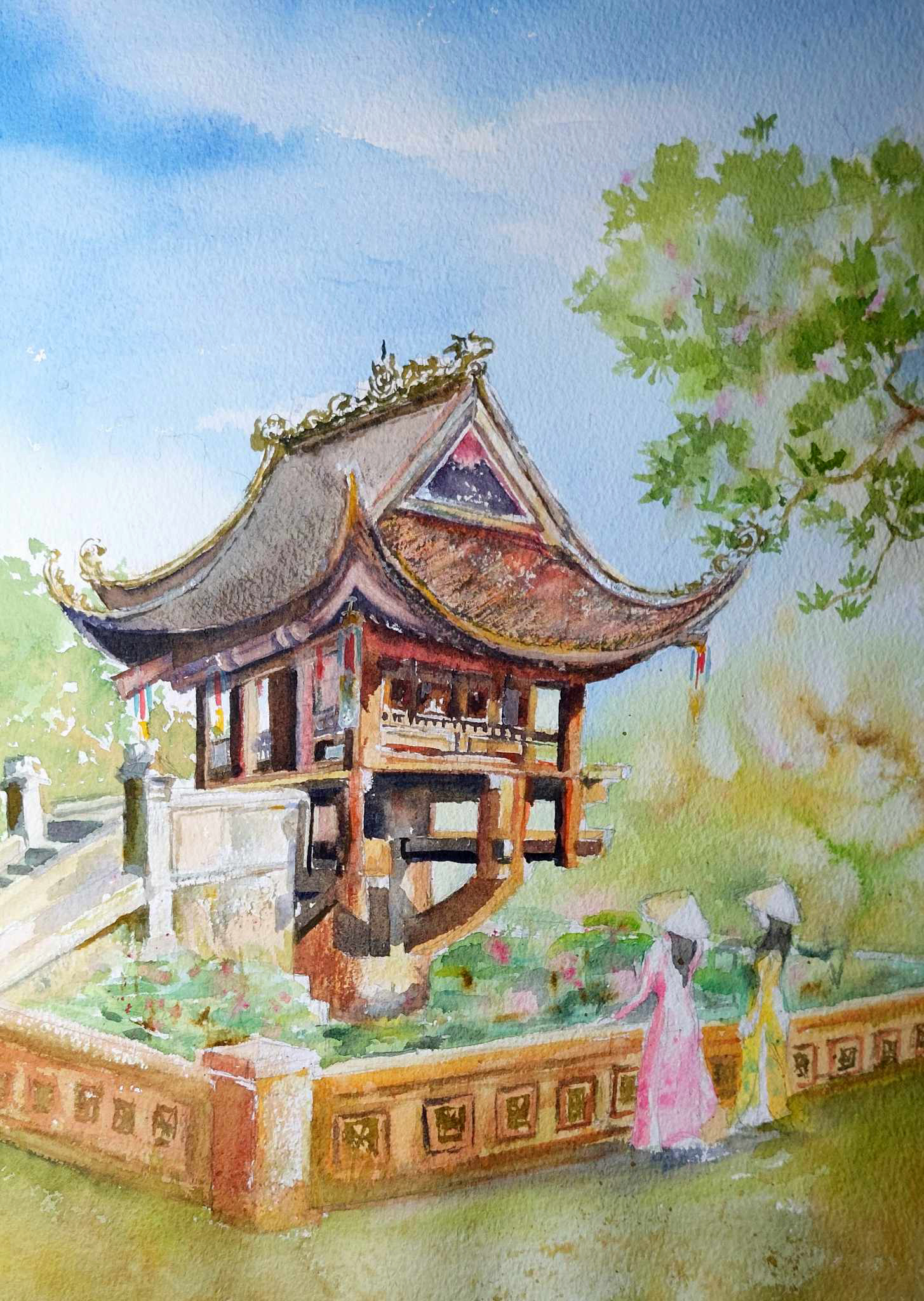 Hình Vẽ Chùa Một Cột Gallery 1