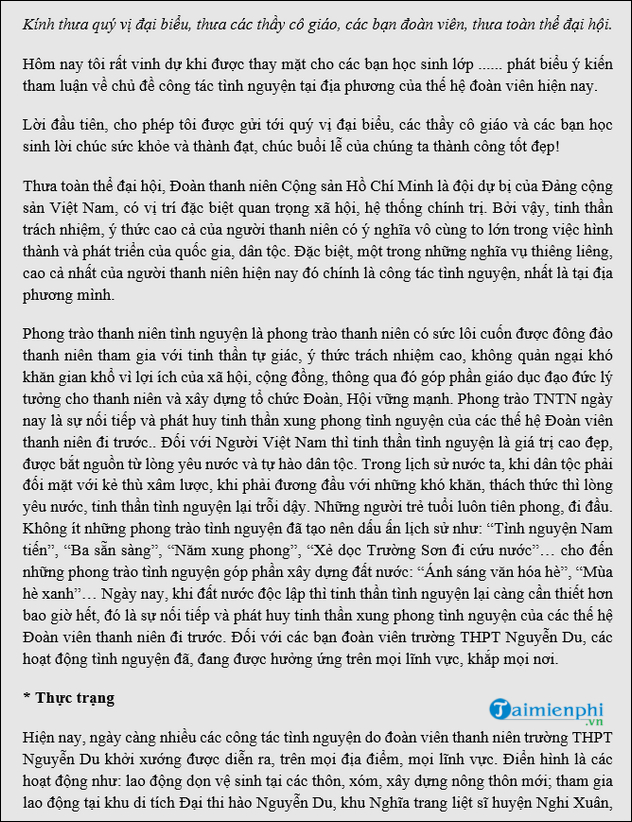 Tham luận về Phong trào Thanh niên Tình nguyện Gallery 1