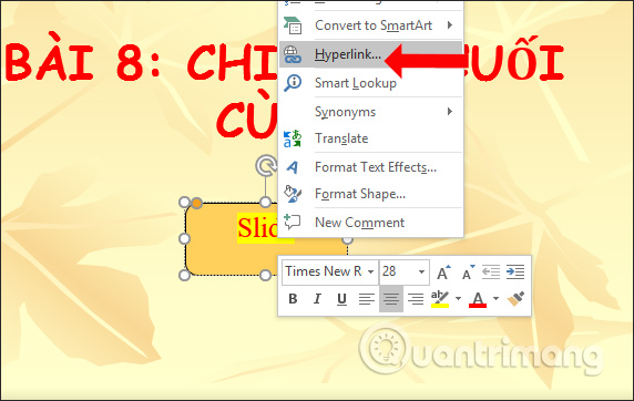 Cách tạo liên kết trong PowerPoint Gallery 2