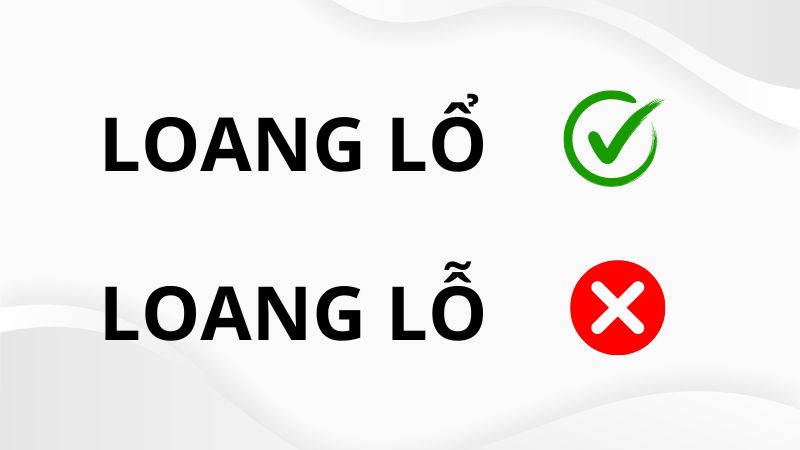 Loang lỗ hay loang lổ?