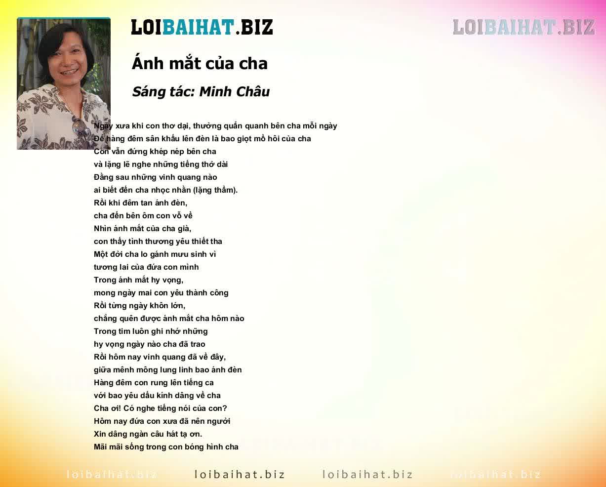 Lời Bài Hát Ánh Mắt Của Cha - Lam Trường Gallery 1