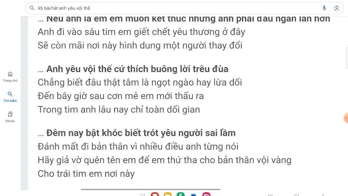 Lời Bài Hát Anh Yêu Vội Thế Gallery 1