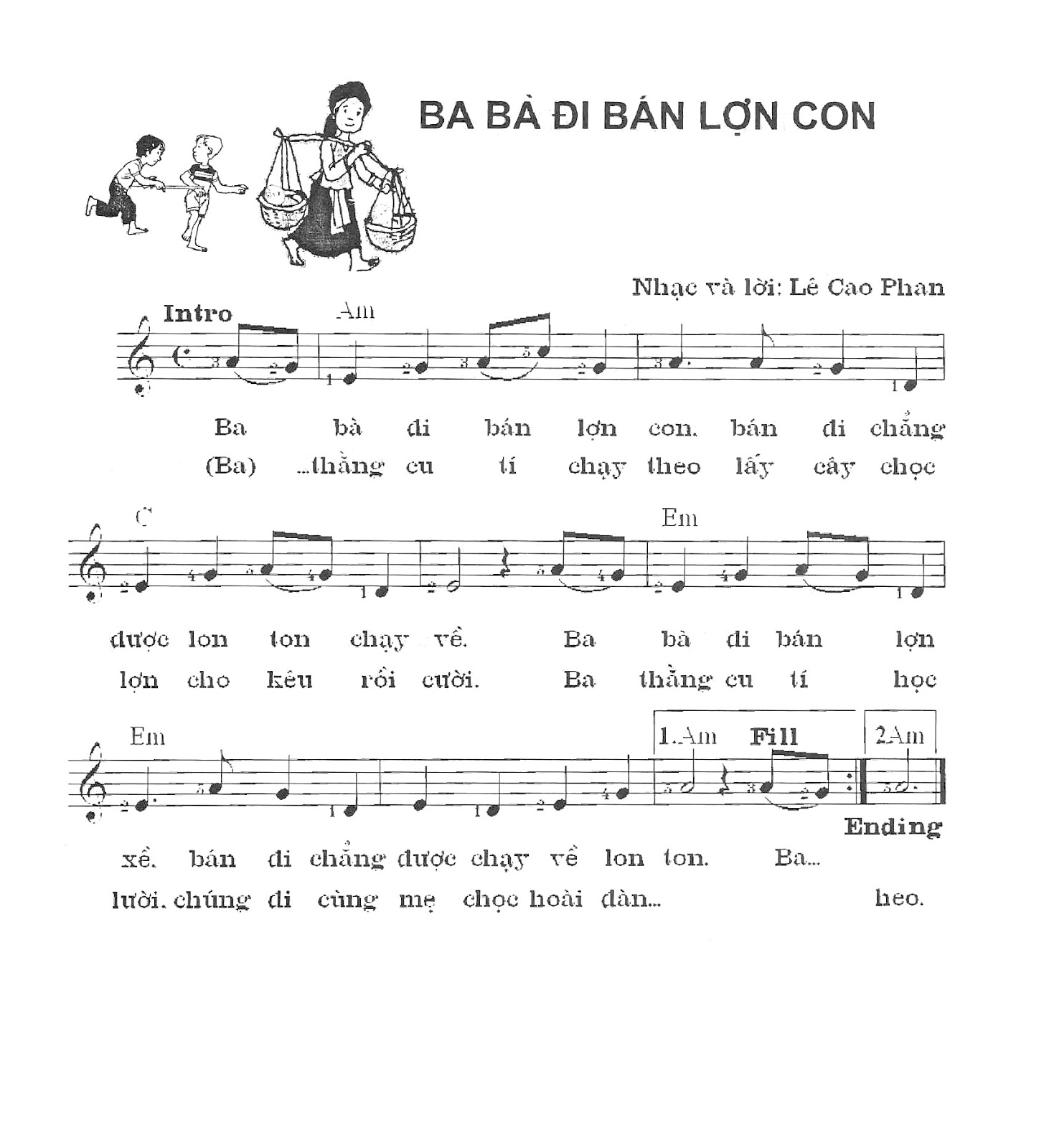 Lời Bài Hát Ba Bà Đi Bán Lợn Con Gallery 1