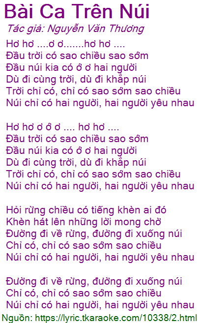 Lời Bài Hát Trọng Tấn Bài Ca Trên Núi Gallery 1