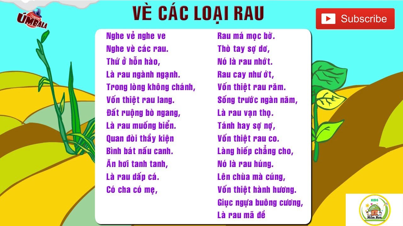 Bài Hát Về Các Loại Rau Gallery 2
